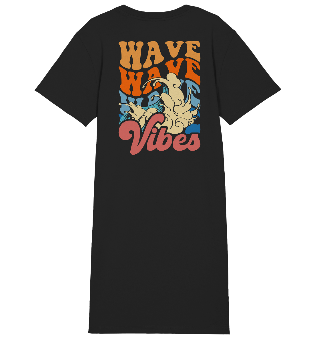 Wavy Vibes - Ladies Organic Shirt Dress